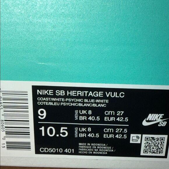 Nike SB Heritage Vulc Psychic Blue CD5010-401 Men’s Size 9 - Picture 6 of 6